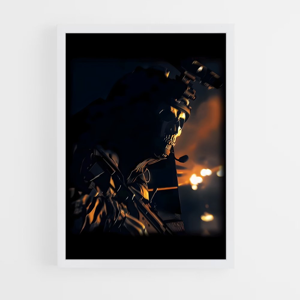 Poster Ghost in Gold – affiche Call of Duty (vue 3)